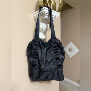 Lululemon Athletica Black Tote with Elegant Ruching